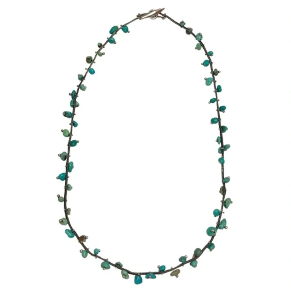 Twist Turquoise Sterling Silver Necklace
